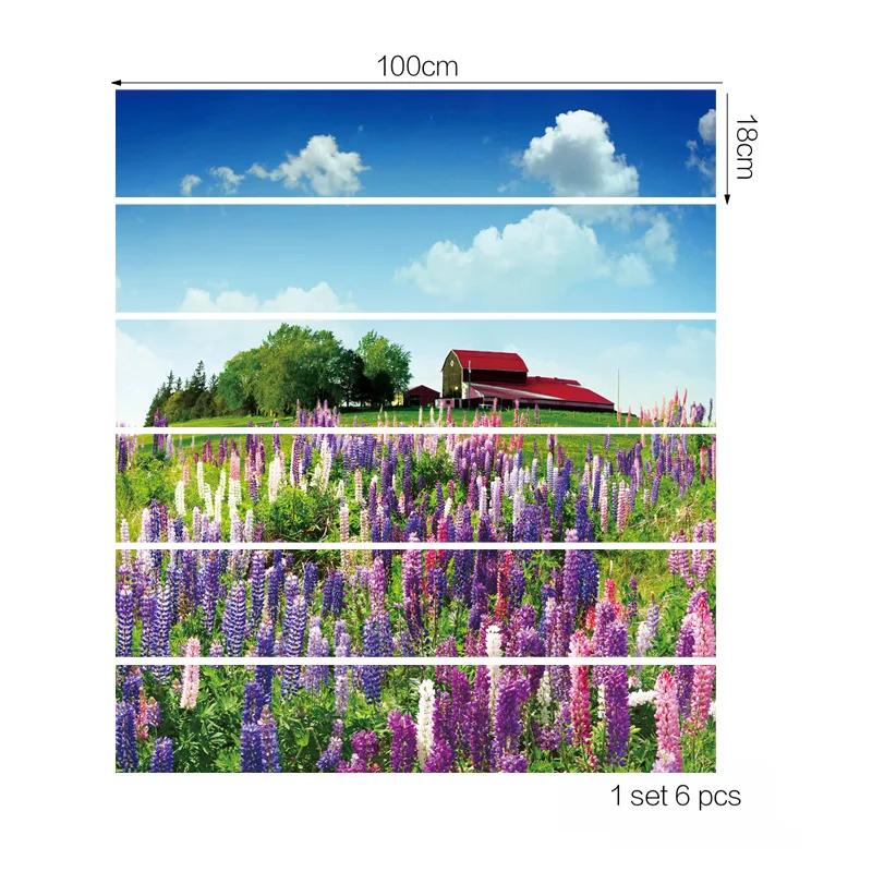 Lavender Purple Flowers 3D DIY Stairway Wall Sticker Stairs Steps Decoration Decals Home Decor Floor Mural | Дом и сад