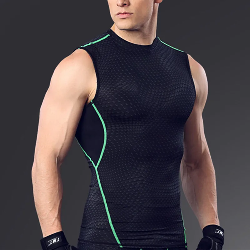 

Майка спортивная компрессионная, быстросохнущая Спортивная одежда для спортзала, бодибилдинга, без рукавов