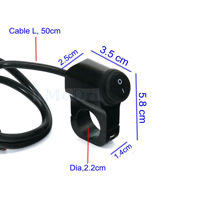 LMODRI переключатели из алюминиевого сплава с ЧПУ для мотоциклов 12 В 7/8 дюйма 22 мм