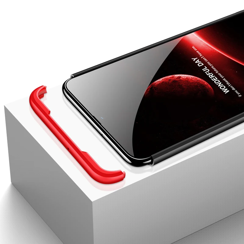 3-в-1 360 полная защита Жесткие ПК Чехлы для Samsung Galaxy A10 A20 A30 A40 A50 A60 A70 анти-шок чехлы