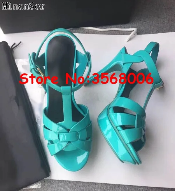 Best-selling Patent Leather Original Women Buckle Strap Sandals Shoes Sexy Wedding Party Dress High Heels Pumps | Обувь