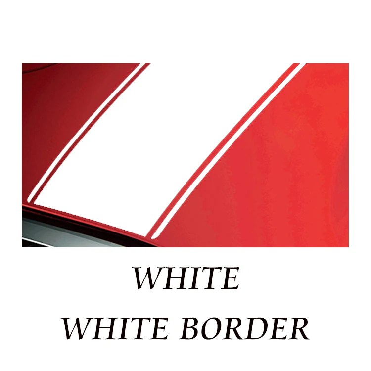 white white border Автомобильный Стайлинг авто капот крышка двигателя наклейки Наклейка полоса Винил DIY для Mini Cooper One S JCW F54 F55 R55 R56 R60 R61 аксессуары - Название цвета: white white border
