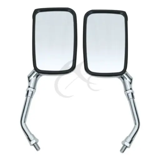 10 мм прямоугольные мотоциклетные зеркала для Kawasaki Suzuki Yamaha Honda VF Magna Stateline 500 VT700 VT750 VT1100 Cruiser на заказ ATV