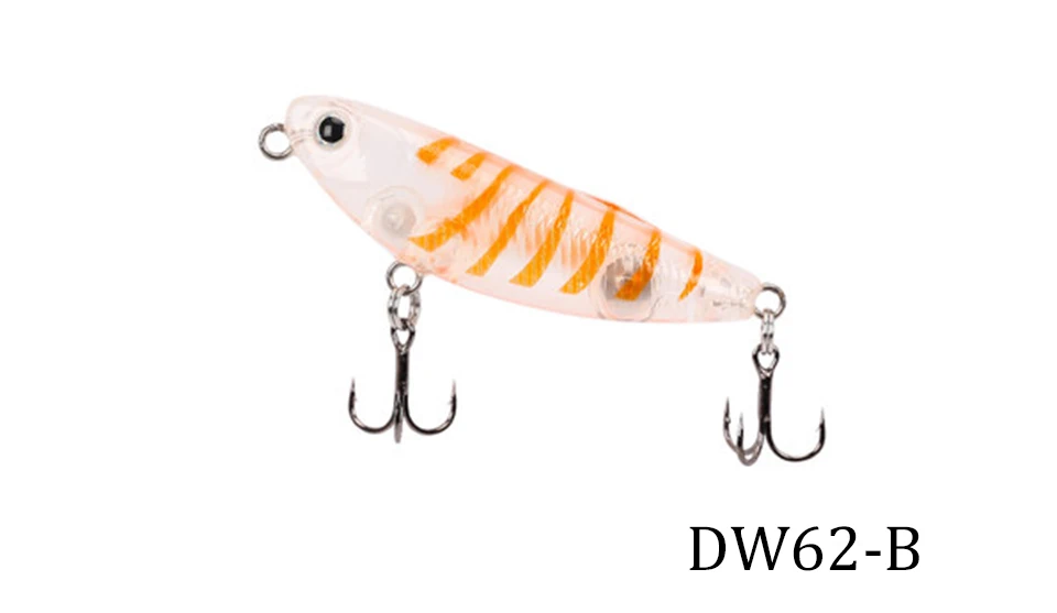 TSURINOYA DW62 5,0 см/5 г мини Topwater приманка для рыбалки Карандаш Твердые Приманки рыболовные приманки маленькие карандашные приманки