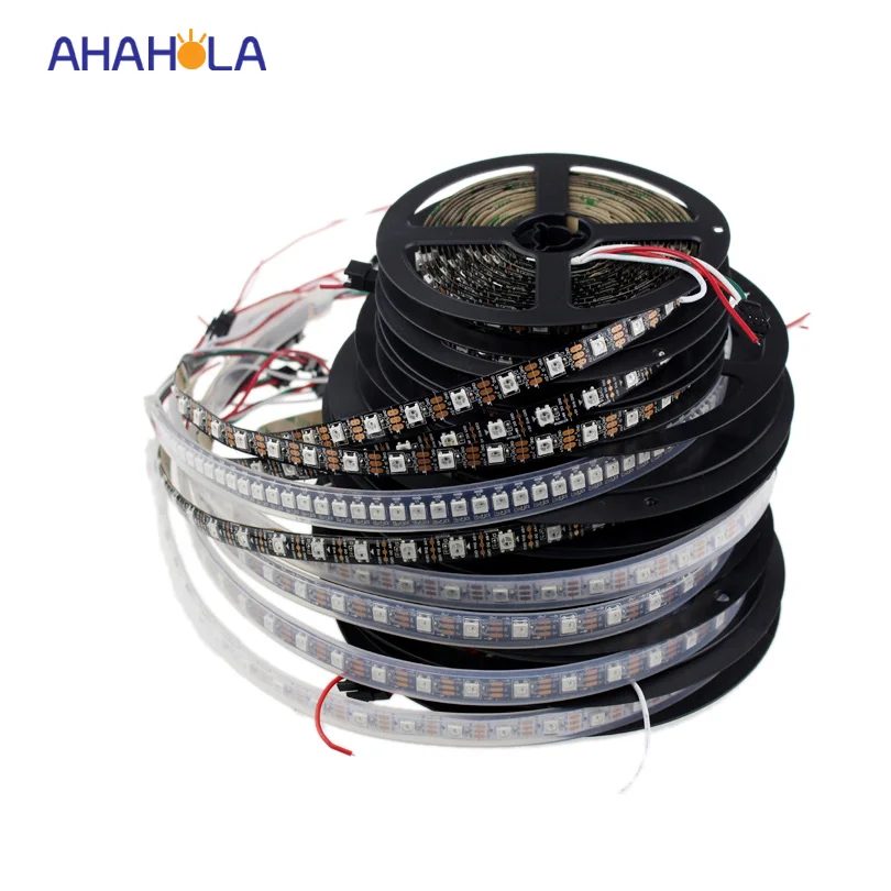 5 В WS2812b светодиодные полосы ws2812 30 60 144 led/m адресно rgb led подобные с sk6812 pixel