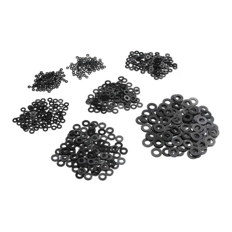 Черная пластиковая нейлоновая шайба 100 шт./компл. плоская прокладка шайбы M2 M2.5 M3 M4