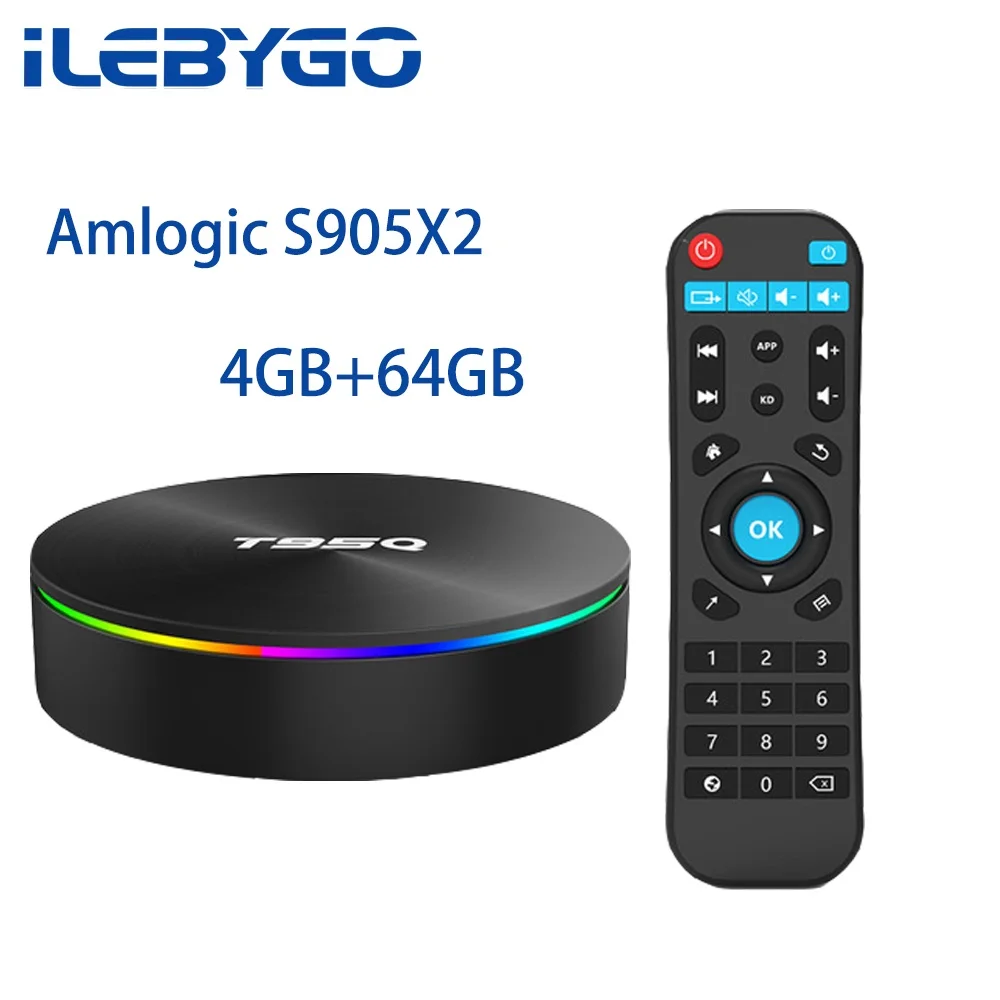 4GB 64GB T95Q Android ТВ коробка 4 GB 64 GB Amlogic S905X2 4 ядра Smart ТВ Box 8,1 OS 2,4G и 5 двухъядерный процессор Wi-Fi BT4.1 1000 м H.265 4 K Media Player - Цвет: 4GB 64GB