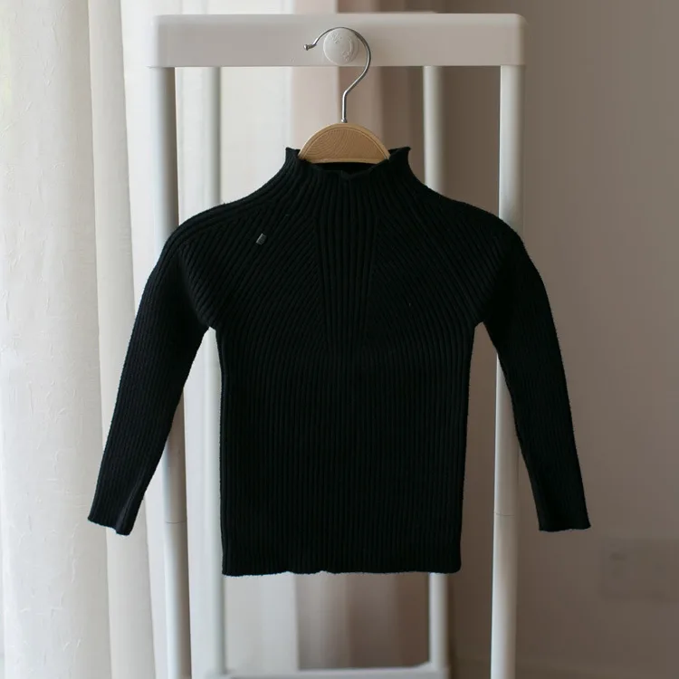 Детский свитер из 100% хлопка в Корейском стиле зимняя цветная рубашка для девочек