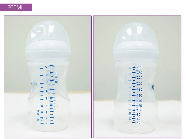 AVENT натуральные бутылочки для кормления Avent с широким горлышком 1 м + / 9 унций 260 мл