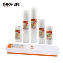 TINTON LIFE вакуумный упаковщик продуктов с 5 рулонами вакуумный упаковщик мешок(12X500 см, 15X500 см, 20X500 см, 25X500 см, 28X500 см