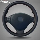 Блестящие пшеницы черного цвета из натуральной кожи чехол рулевого колеса автомобиля для BMW E39 5 серия 1999-2003 E46 3 серии 1999-2005 E53 X5 E36 Z3