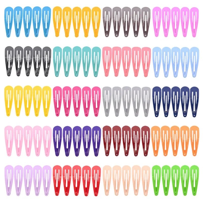 

100 Pcs 2 Inch Candy Color Solid No Slip Hair Clips Girls' Hairpin Barrettes for Kids Hair Accessories PC014