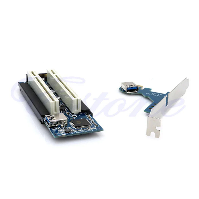 Высокое качество напряжения Регулируемый PCI-E расширитель для двойной PCI удлинительная карта адаптера+ кабель USB 3,0