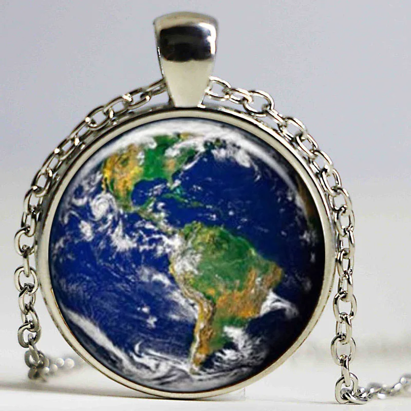 Новинка 1 шт./лот 25 мм (1 дюйм) ручная работа подвеска на землю Gaia Planet Jewelry ожерелье с