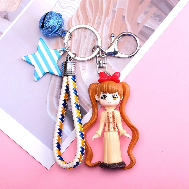 Аниме Hatsune брелок Мику цепь кулон брелок с фигурками из мультфильмов второй Юань кулон выставка маленькие подарки аксессуары - Цвет: Фиолетовый