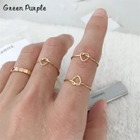 gold heart shape rings wedding jewelry knuckle mujer boho bague femme minimalism anelli donna aneis ring for women anillos