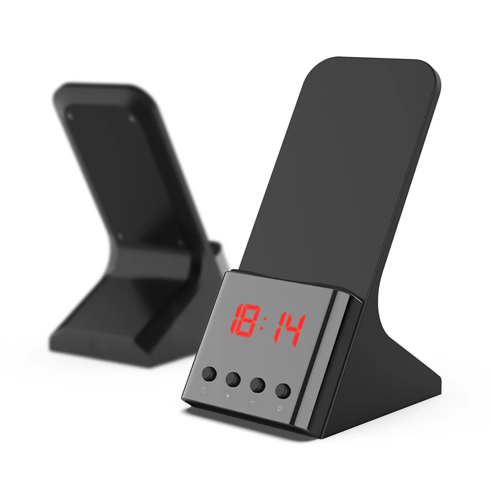 Быстрое беспроводное зарядное устройство с будильником подставка для часов