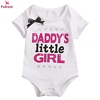 Детский комбинезон с коротким рукавом Pudcoco, Одежда для новорожденных, комбинезон для маленьких девочек, наряд с принтом букв, для папы, мамы, принцессы