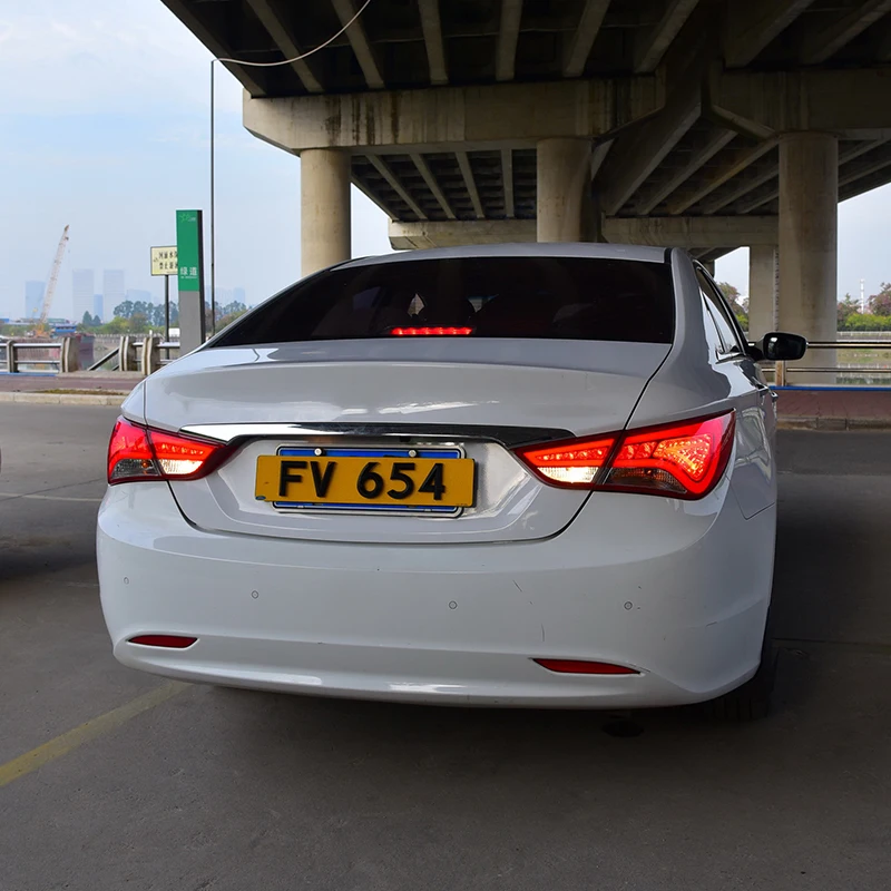 Хвост светильник в сборе для Hyundai Sonata 2010 2014 i45 светодиодный Бег стоп сигнал туман