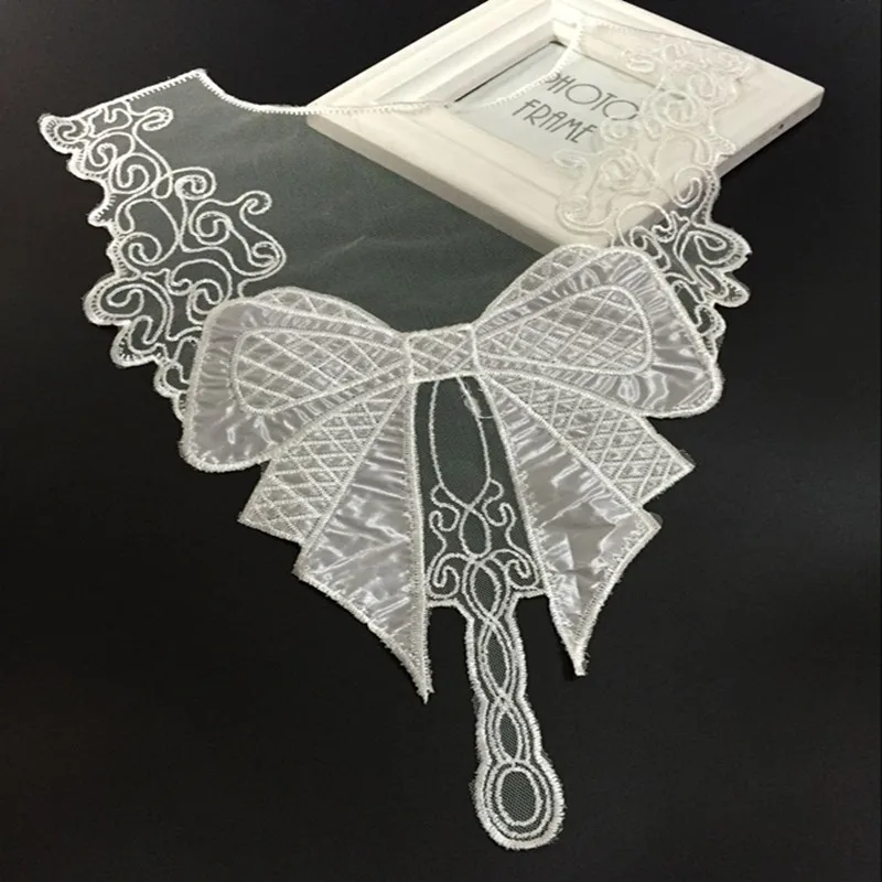 DoreenBeads Necklin DIY ремесло красивый цветок Роза Venise кружевной воротник аппликация