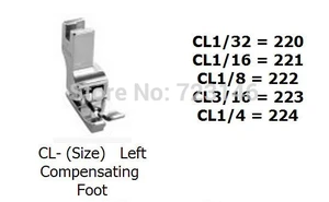 Industrial sewing machine steel presser foot CL1/16  CL1/32 CL1/8 CL1/16  CL1/4 FOR Brother juki TYLICAL SINGER PFAFF BROTHER