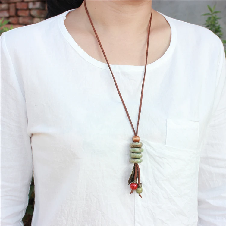 

Оптовая продажа Украшений Miredo модный керамический кулон художественное ожерелье Бесплатная доставка #1374