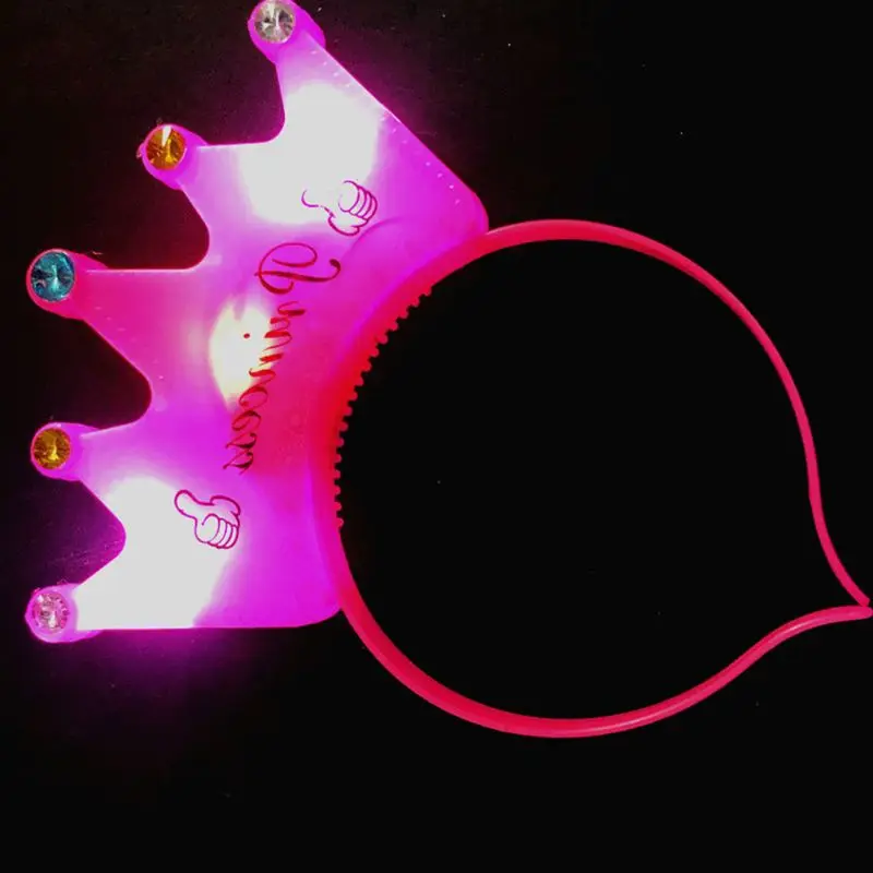 Birthday LED Hair Hoop Flashing Glow Headband Crown Heart Light Up Hairbands Accessories Party Supplies Suitable Every | Детская одежда