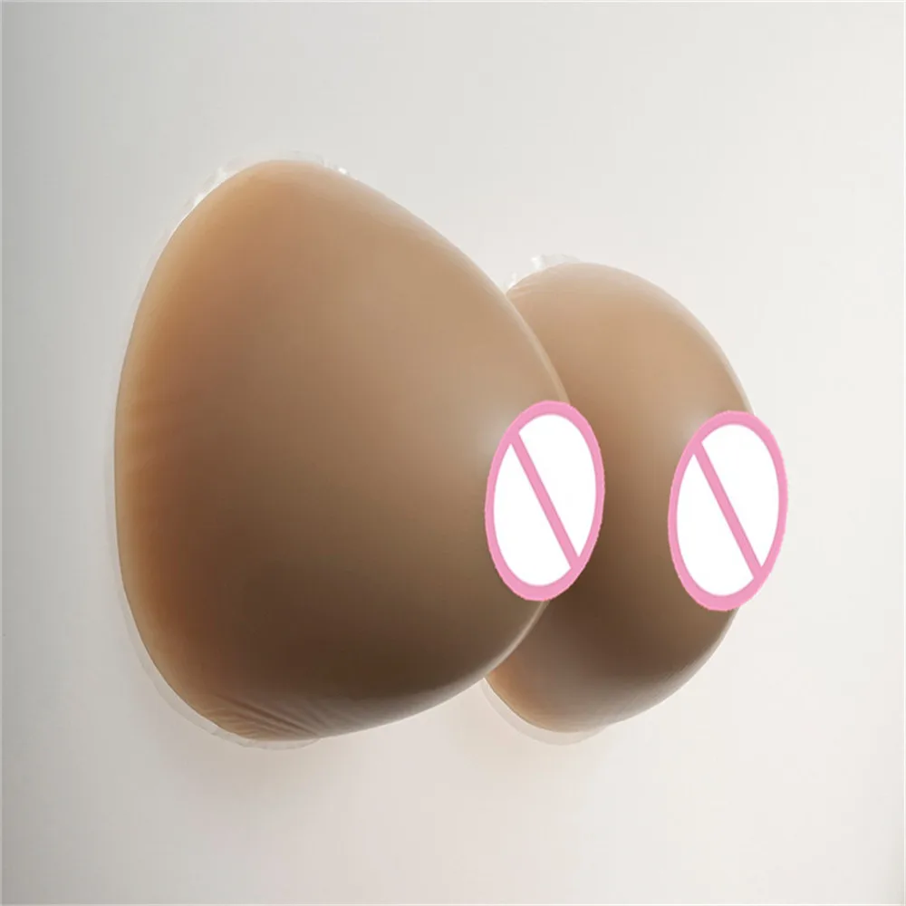 

1600g/pair Brown Silicone Boobs Breast Form Enhancer Sexy Nipple Tits Boobs For Shemale Cosplay