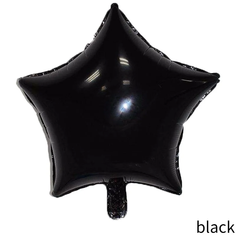 black 10 шт. 18 дюймовый смешанный шарик в форме сердца гелиевая фольга воздушные шары для свадьбы декоративный для Бэйби шауэра День рождения украшения Дети - Цвет: black