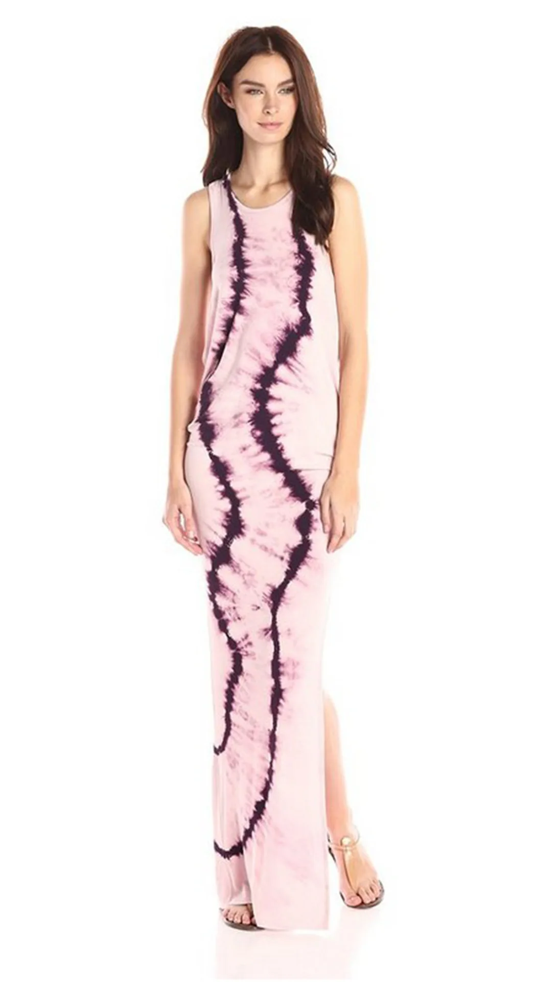 2018 новые летние Горячая Взрывная жилет с принтом пляжные Для женщин шею середины