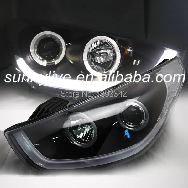 Для HYUNDAI Tucson IX35 светодиодный ная фара ангельские глазки 2009 2013 год Тип SN|angel eyes|eyes