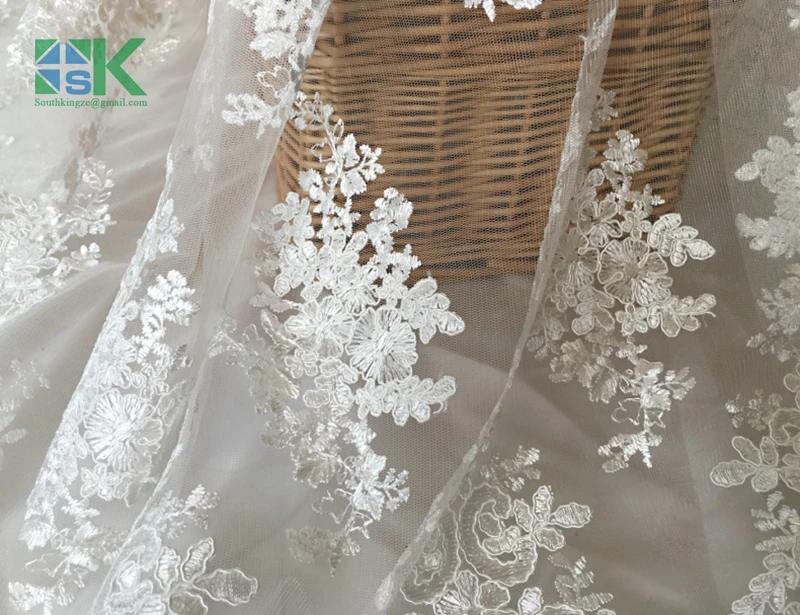 Оптовая Новый Кружева Сетки одежда ткани Высокого класса свадебное платье