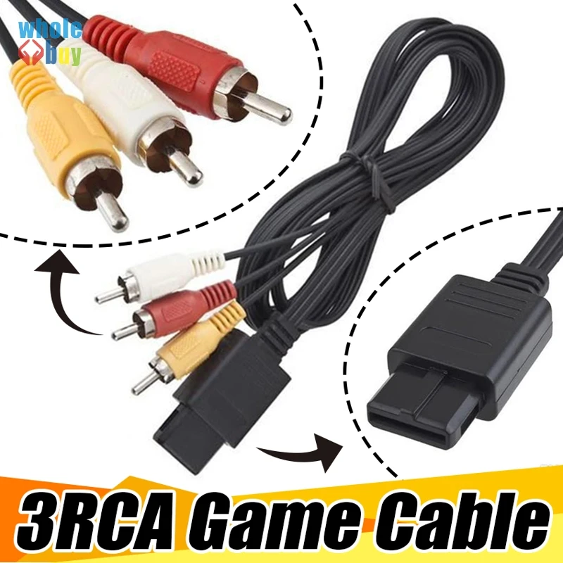 1 8 м 6 футов AV TV RCA видеокабель для игрового кубика/для SNES GameCube/для Nintendo N64 64 игровой