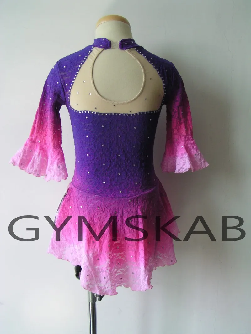 Новинка 2018 стильное платье для фигурного катания с цветочным рисунком женское