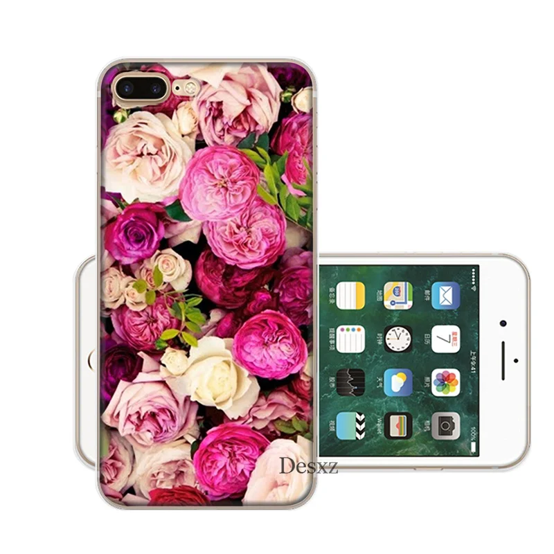 Rose Flower Peonies Phone Case For Apple Iphone 6 7 8 6S Plus X XS Max XR 5 SE 5S Cover | Мобильные телефоны и аксессуары