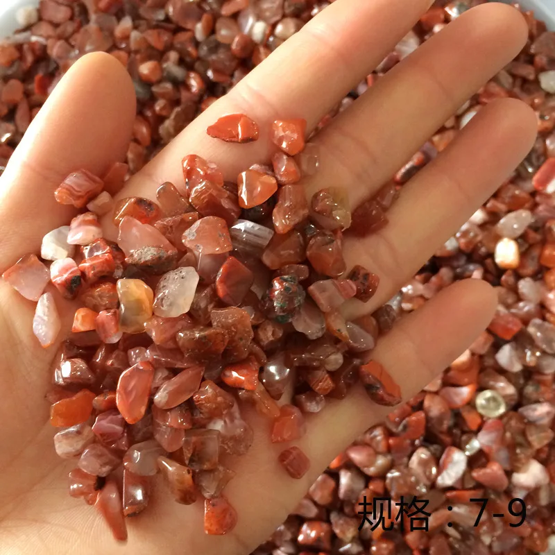 Натуральный Южно-красный агатовый гравий кристаллический минеральный очищающий