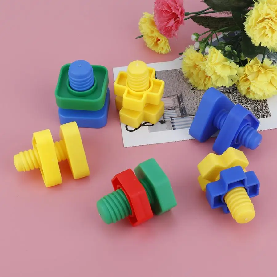 6 шт пластиковый прочный Джамбо набор гаек и болтов интеллект тренировочная