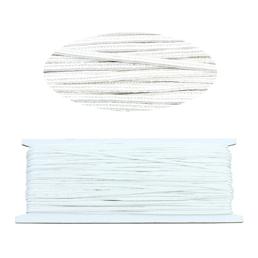 white 16 Colors 34 yards/lot(31Meter) Approx.3mm Chinese Soutach Snake Belly Nylon Rope Cord Soutache DIY Jewelry Material Accessories - Цвет: white