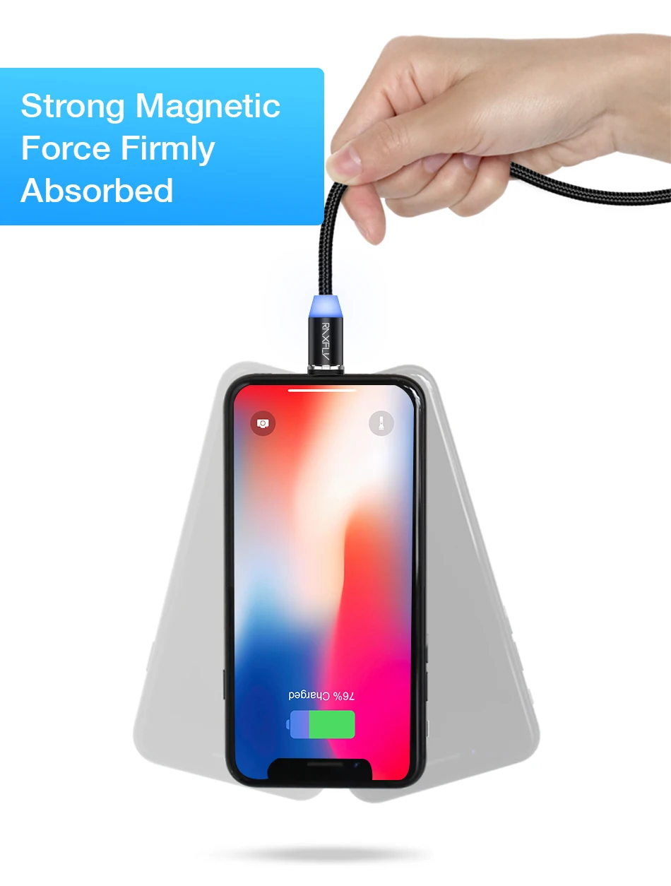 RAXFLY Магнитный зарядный кабель для iPhone XS магнит зарядное устройство Micro USB Lightning Кабель для samsung Магнитный кабель Тип C зарядный провод магнитная зарядка зарядка магнитная провод для зарядки