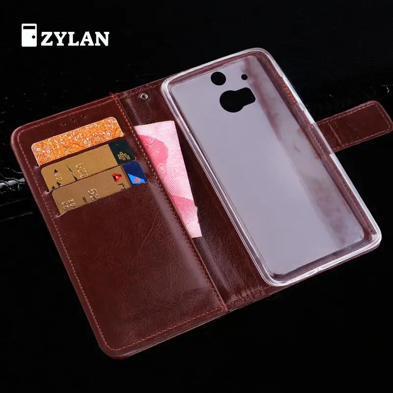 Чехол для zylan HTC One M8 роскошный кожаный чехол-бумажник откидной с подставкой и