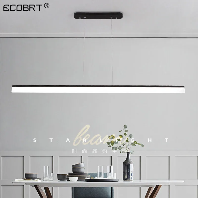 ECOBRT современный черный светодиодный подвесной светильник светильники в Кухня