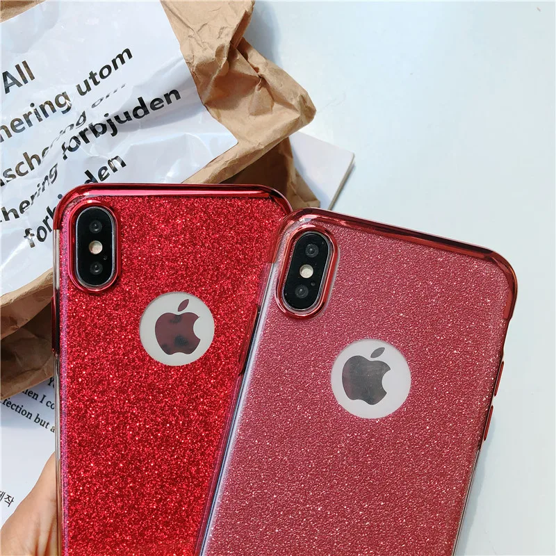Рамка с блестками ТПУ Мягкие телефонные чехлы для iphone X 6 6s 7 8 Plus Huawei P20 Pro P10 P9 P8 Mate 10