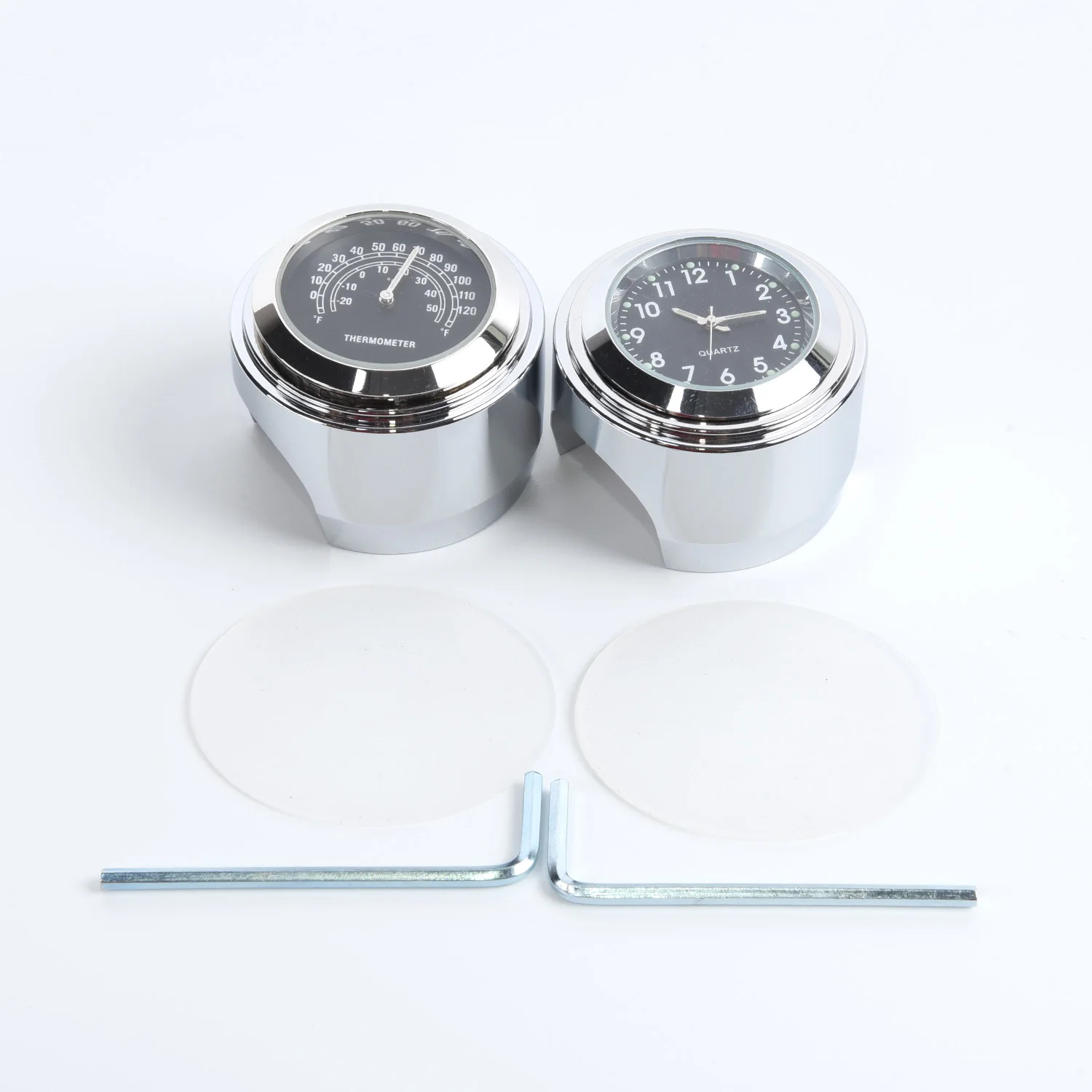 Универсальный термометр с часами и креплением на руль мотоцикла 7/8 &quot 1&quot|Часы| |