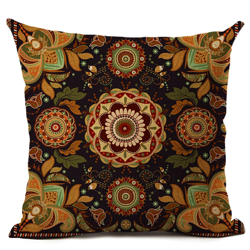 Винтаж Стиль Чехлы для подушек богемный красочные геометрические 3d диван