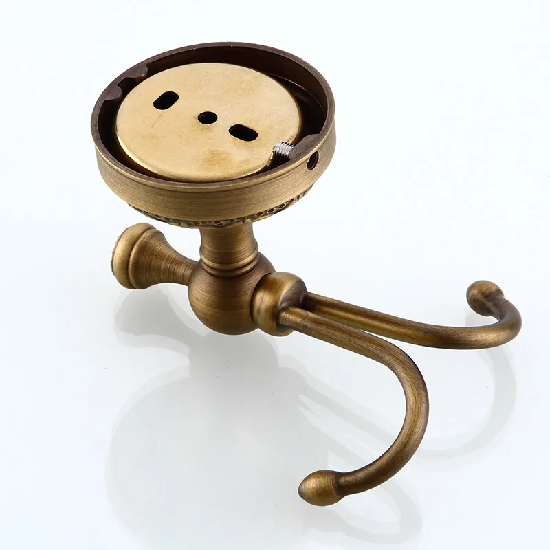 

FACIIO New Europe Copper Double Robe Hook Bathroom Wall Hanger Home Improvement Hooks Bathroom Fixture Hardware gancho de parede