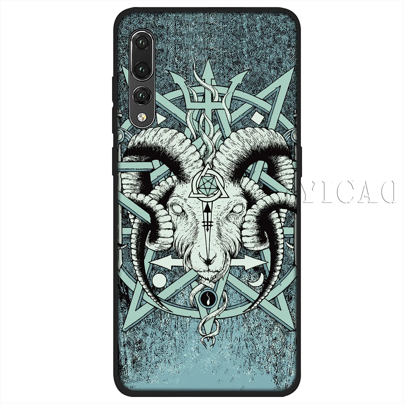 IYICAO Satanic Skull Soft Silicone Phone Case for Huawei P30 P20 Pro P10 P9 P8 Lite Mini 2017 2016 2015 P smart Z 2019 Cover |