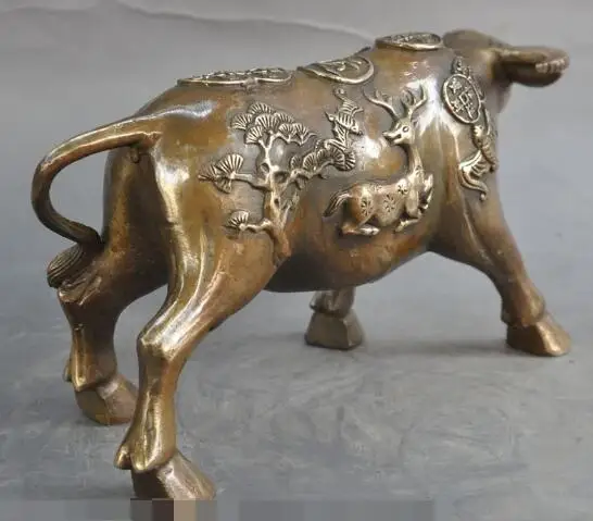 S01231 10 &quotКитайский фэн шуй Классическая бронзовая фигурка для привлечения