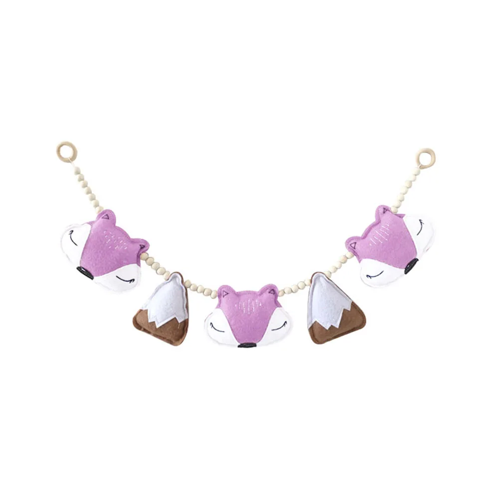 45 # Забавный Милый Лисий деревянный бисер веревка для детской комнаты настенное