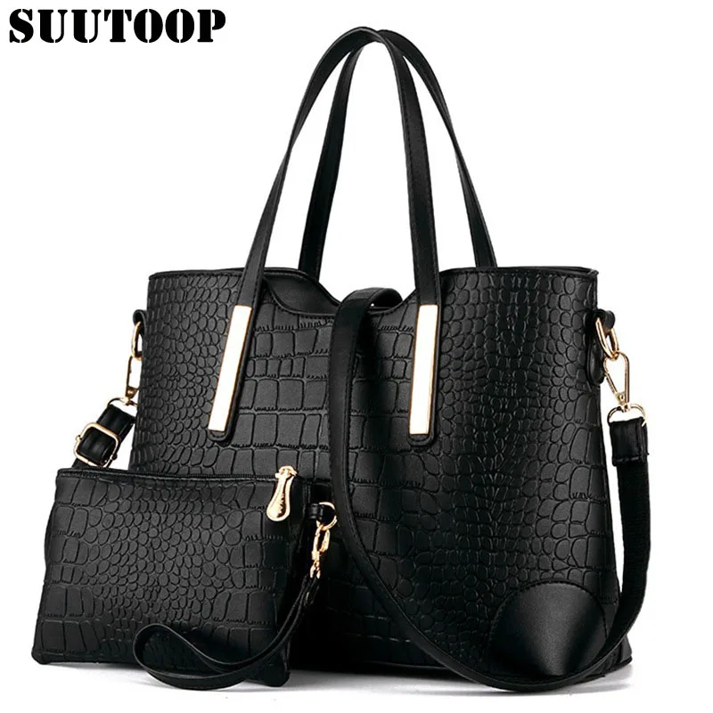 Новые женские сумки conjunto bolsa, кожаные сумки, крокодиловая сумка через плечо, сумки-мессенджеры, клатч, тоут+ кошелек, 2 комплекта