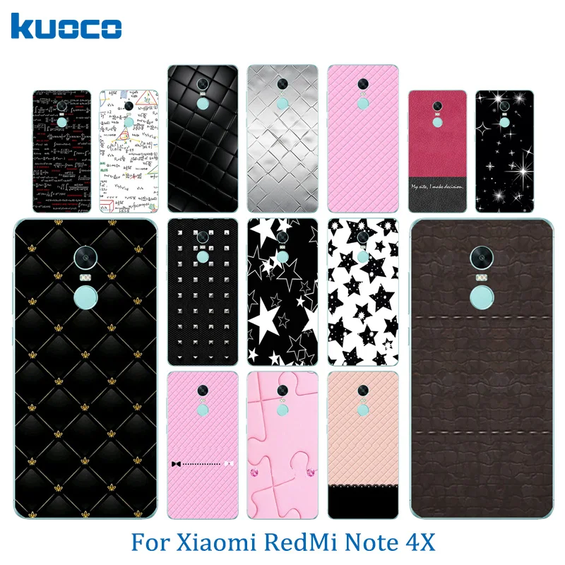 Роскошный чехол для телефона Xiaomi Redmi Note 4X мягкая задняя крышка с красочным